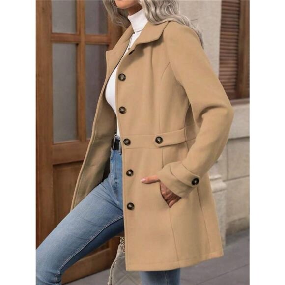 Button Up Long Sleeve Coat - Picture 8 of 16